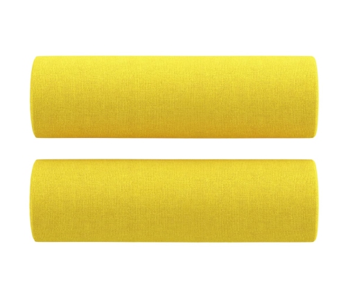 vidaXL divdaļīgs dīvānu komplekts ar spilveniem, dzeltens audums