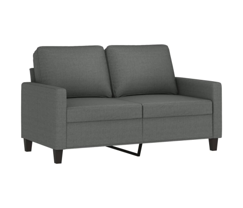 vidaXL trīsdaļīgs dīvānu komplekts ar spilveniem, tumši pelēks audums