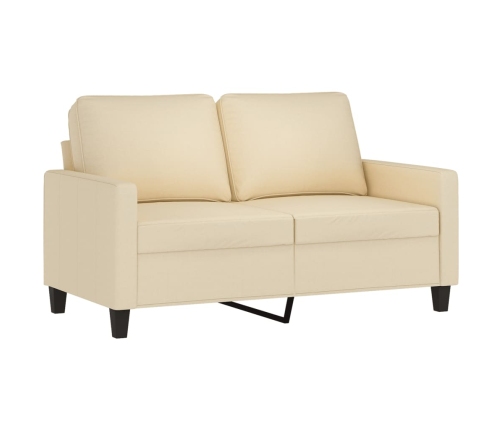 vidaXL trīsdaļīgs dīvānu komplekts ar spilveniem, krēmkrāsas audums