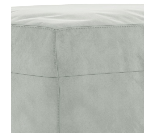 vidaXL trīsdaļīgs dīvānu komplekts ar spilveniem, gaiši pelēks samts