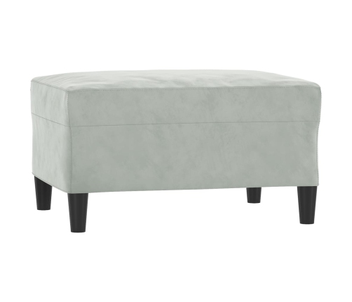 vidaXL trīsdaļīgs dīvānu komplekts ar spilveniem, gaiši pelēks samts