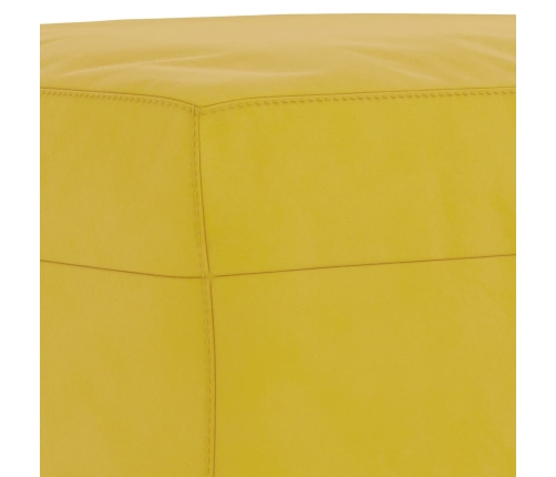 vidaXL trīsdaļīgs dīvānu komplekts ar spilveniem, dzeltens samts