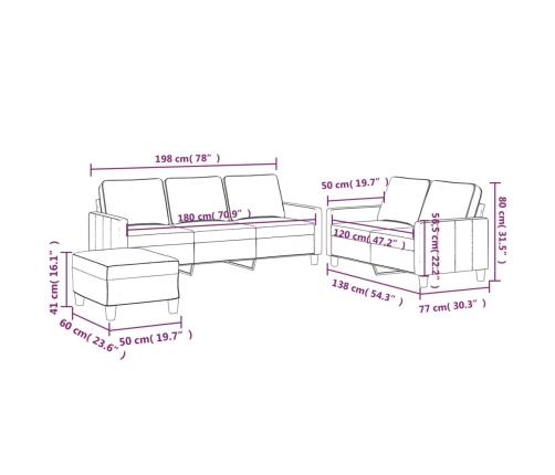 vidaXL trīsdaļīgs dīvānu komplekts ar spilveniem, dzeltens samts