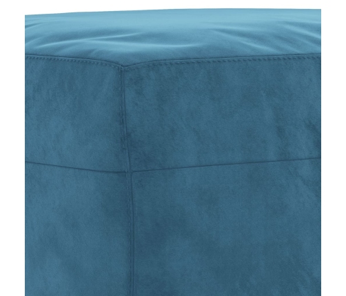 vidaXL trīsdaļīgs dīvānu komplekts ar spilveniem, zils samts