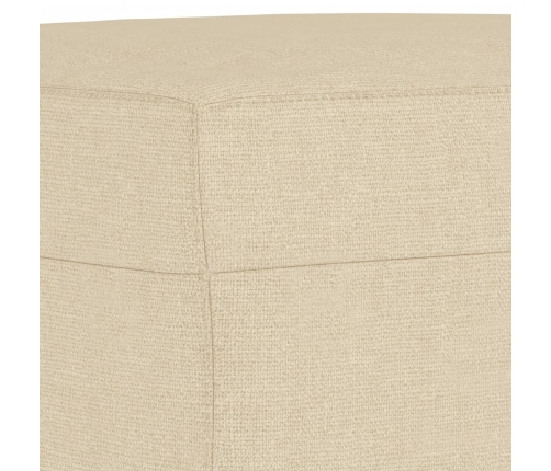 vidaXL trīsdaļīgs dīvānu komplekts ar spilveniem, krēmkrāsas audums