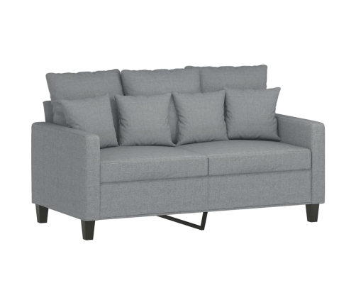 vidaXL trīsdaļīgs dīvānu komplekts, gaiši pelēks audums