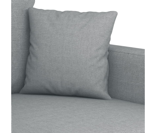 vidaXL trīsdaļīgs dīvānu komplekts, gaiši pelēks audums