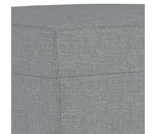 vidaXL trīsdaļīgs dīvānu komplekts, gaiši pelēks audums