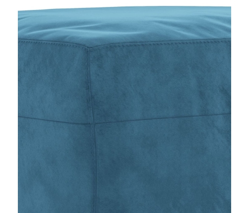 vidaXL četrdaļīgs dīvānu komplekts ar spilveniem, zils samts