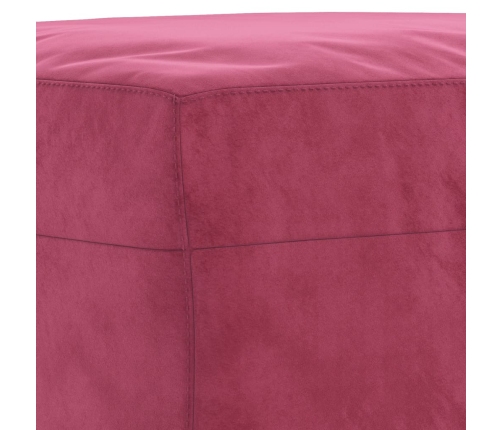 vidaXL trīsdaļīgs dīvānu komplekts ar spilveniem, vīnsarkans samts