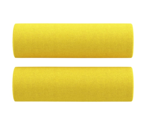 vidaXL divdaļīgs dīvānu komplekts ar spilveniem, dzeltens audums