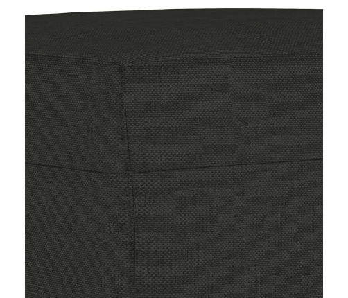 vidaXL trīsdaļīgs dīvānu komplekts ar spilveniem, melns audums