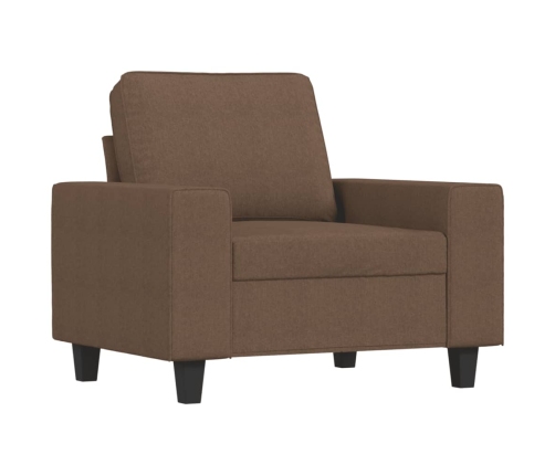 vidaXL četrdaļīgs dīvānu komplekts, brūns audums