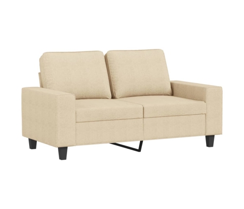 vidaXL trīsdaļīgs dīvānu komplekts, krēmkrāsas audums