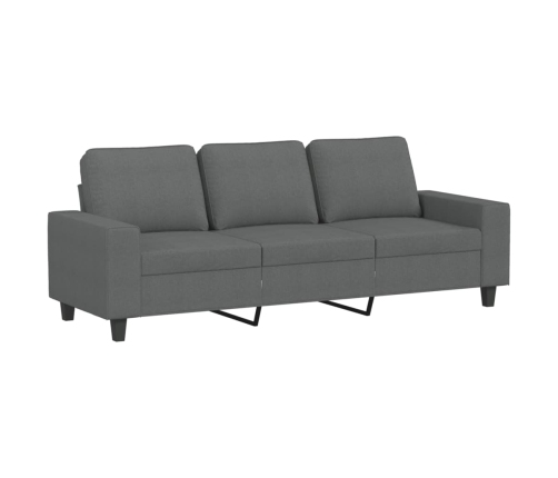 vidaXL trīsdaļīgs dīvāna komplekts, tumši pelēks audums