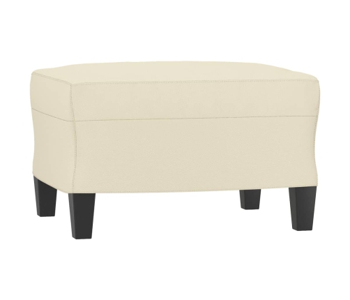vidaXL trīsdaļīgs dīvānu komplekts, spilveni, krēmkrāsas mākslīgā āda