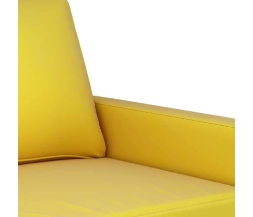 vidaXL četrdaļīgs dīvānu komplekts ar spilveniem, dzeltens samts