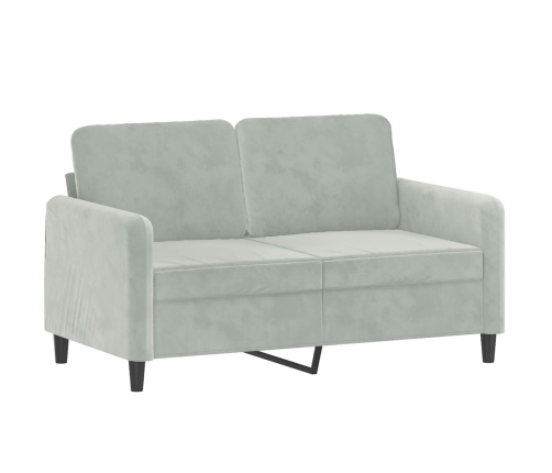 vidaXL trīsdaļīgs dīvānu komplekts, gaiši pelēks samts