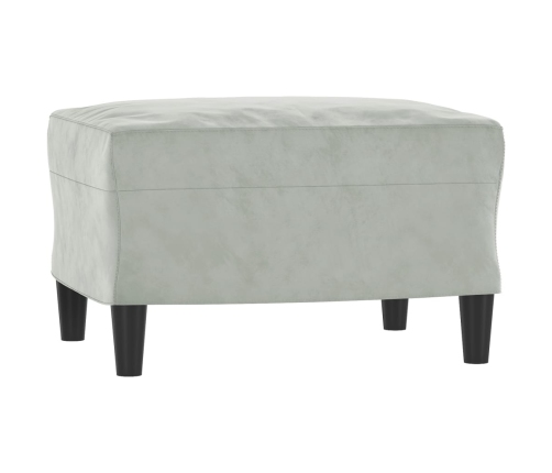 vidaXL trīsdaļīgs dīvānu komplekts, gaiši pelēks samts