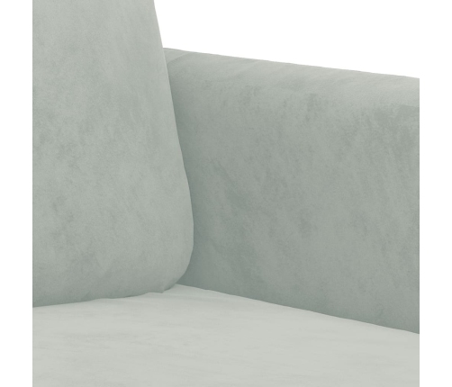 vidaXL trīsdaļīgs dīvānu komplekts, gaiši pelēks samts