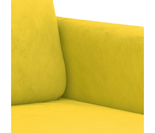 vidaXL trīsdaļīgs dīvānu komplekts, dzeltens samts