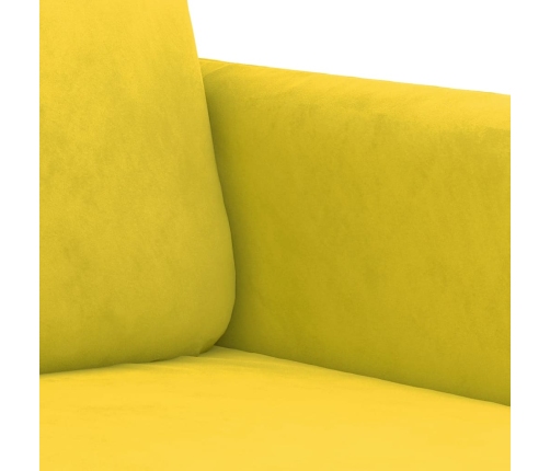 vidaXL trīsdaļīgs dīvānu komplekts ar spilveniem, dzeltens samts