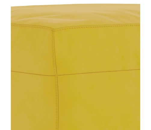 vidaXL trīsdaļīgs dīvānu komplekts ar spilveniem, dzeltens samts