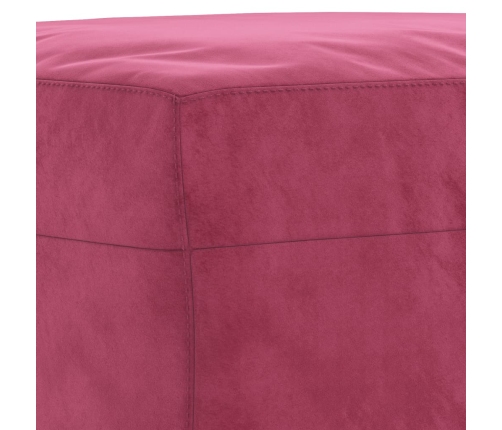 vidaXL četrdaļīgs dīvānu komplekts ar spilveniem, vīnsarkans samts