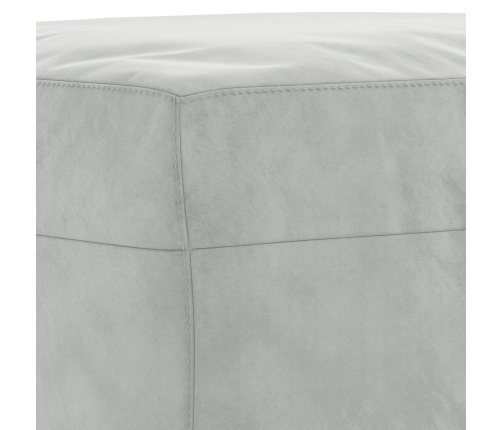 vidaXL četrdaļīgs dīvānu komplekts ar spilveniem, gaiši pelēks samts