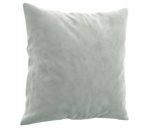 vidaXL trīsdaļīgs dīvānu komplekts ar spilveniem, gaiši pelēks samts