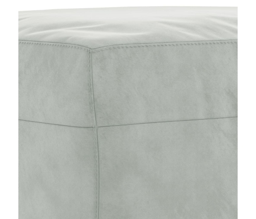 vidaXL trīsdaļīgs dīvānu komplekts ar spilveniem, gaiši pelēks samts