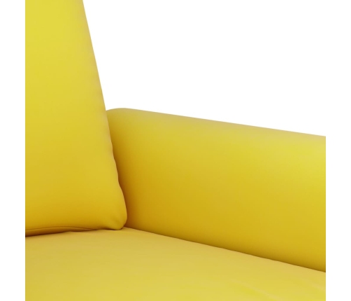 vidaXL trīsdaļīgs dīvānu komplekts ar spilveniem, dzeltens samts