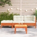 vidaXL 2-vietīgs dārza dīvāns ar kājsoliņu un matračiem