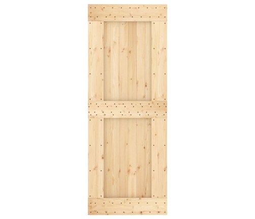Bīdāmās Durvis Ar Stiprinājumiem, 80X210 Cm, Priedes Masīvkoks Vidaxl