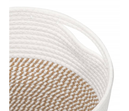 vidaXL uzglabāšanas grozi, 2 gab., brūni ar baltu, Ø28x28 cm, kokvilna