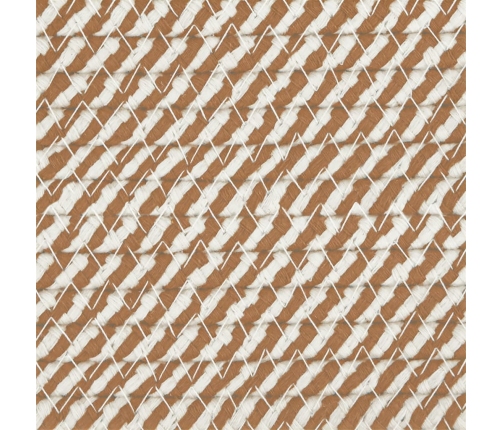 vidaXL uzglabāšanas grozi, 2 gab., brūni ar baltu, Ø28x28 cm, kokvilna