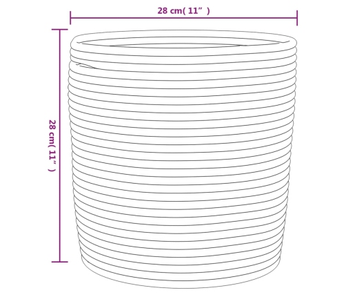 vidaXL uzglabāšanas grozi, 2 gab., brūni ar baltu, Ø28x28 cm, kokvilna