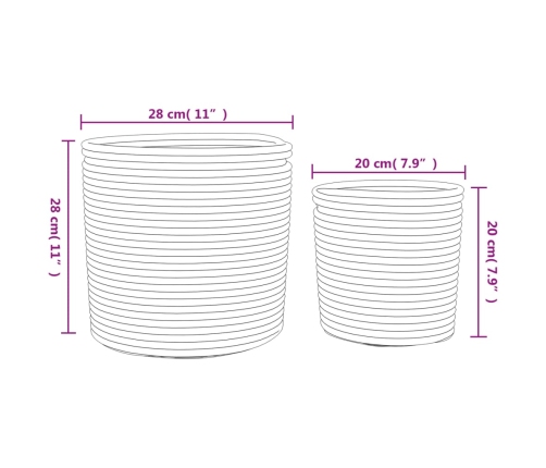vidaXL uzglabāšanas grozi, 2 gab., balti ar melnu, kokvilna