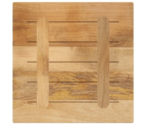vidaXL galda virsma, 40x40x2,5 cm, kvadrāta, raupjš mango masīvkoks