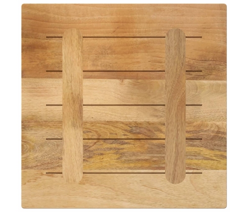 vidaXL galda virsma, 50x50x2,5 cm, kvadrāta, raupjš mango masīvkoks