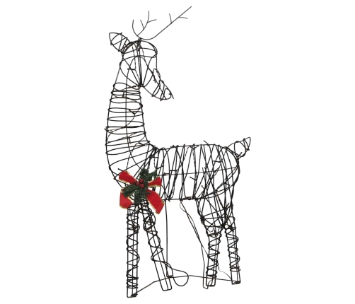 vidaXL Ziemassvētku rotājums, briežu ģimene, 90 cm, silti baltas LED