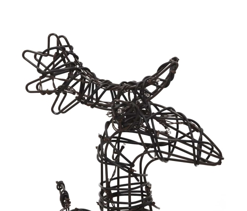 vidaXL Ziemassvētku rotājumi, 2 gab., brieži, 80 cm, silti baltas LED