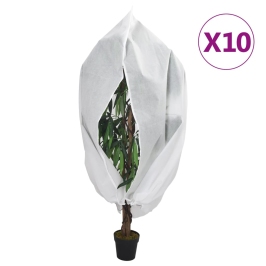 vidaXL augu pārsegi ar rāvējslēdzēju, 10 gab., 70 g/m², 1,55x1,55 m