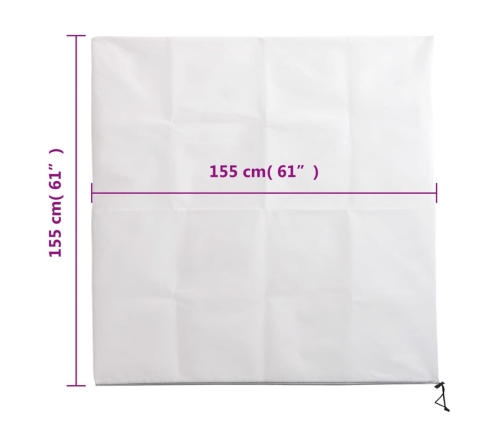 vidaXL augu pārsegi ar rāvējslēdzēju, 10 gab., 70 g/m², 1,55x1,55 m