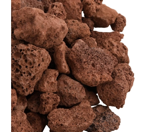 vidaXL vulkāniskie ieži, 25 kg, sarkani, 1-2 cm