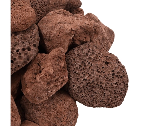 Vulkāniskie Ieži, 10 Kg, Sarkani, 5-8 Cm Vidaxl