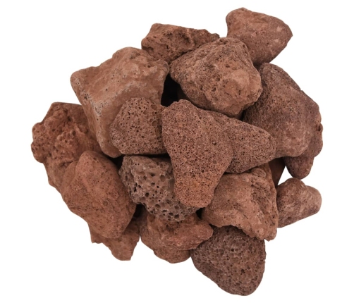 Vulkāniskie Ieži, 25 Kg, Sarkani, 5-8 Cm Vidaxl