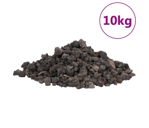 vidaXL vulkāniskie ieži, 10 kg, melni, 1-2 cm