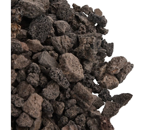 vidaXL vulkāniskie ieži, 25 kg, melni, 1-2 cm