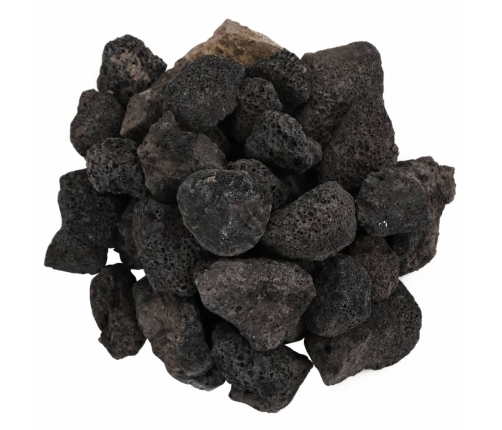 vidaXL vulkāniskie ieži, 10 kg, melni, 3-5 cm